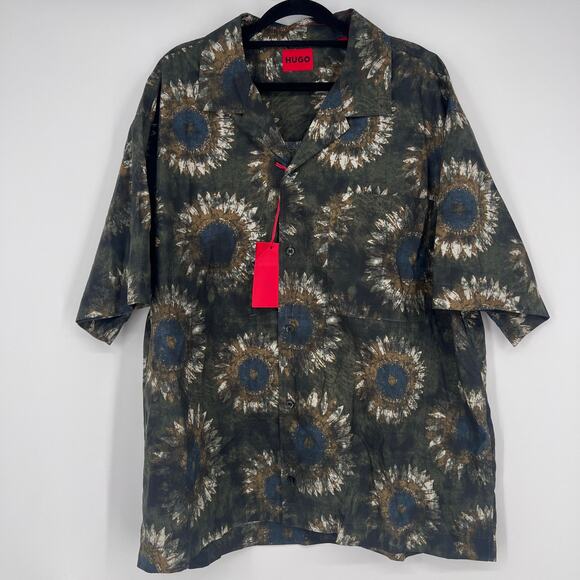 Hugo Boss Sunflower Shirt Mens Sz S